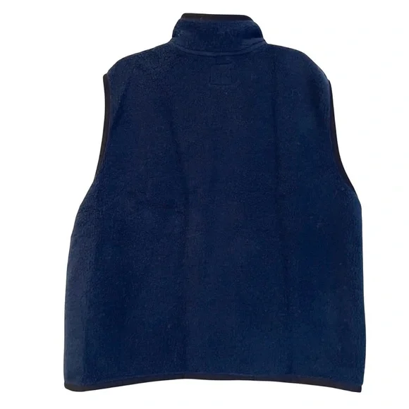 Gap Blue/Black Fleece Mens Front Zip Pockets Vest SZ: XL - Picture 2 of 6